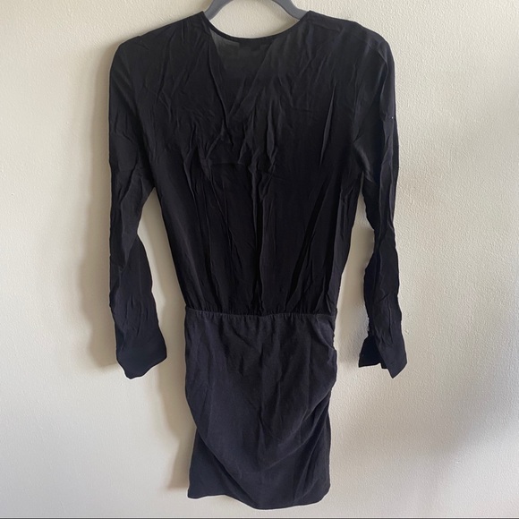 James Perse College Wrap Dress Black GREY Sz Small - Picture 11 of 12